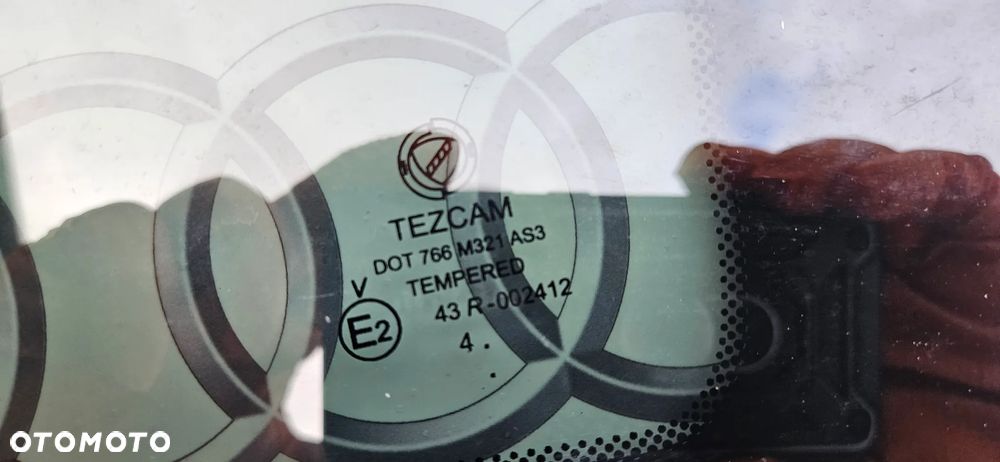 Fiat Doblo 2 Opel Combo D MAXI LONG Szyba błotnika tył lewy Szyba karoseryjna lewa  AS3 - 2