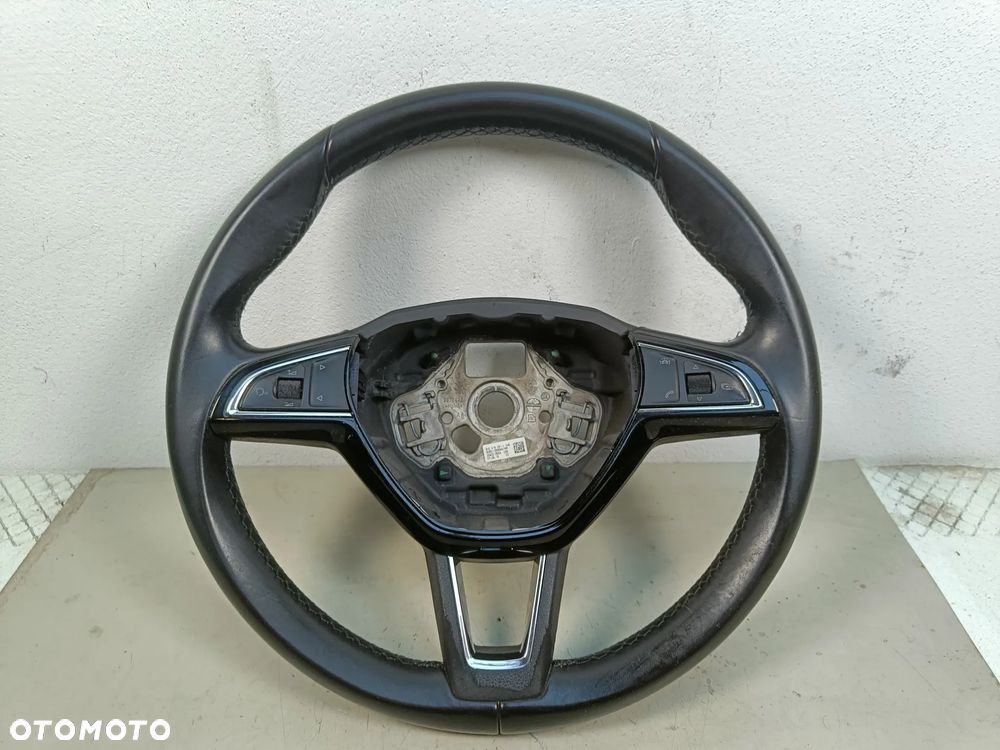 Kierownica Skoda Kodiaq Karoq Superb 3 Octavia III Skóra Scala Multifunkcyjna Skóra 3V0419091L - 1