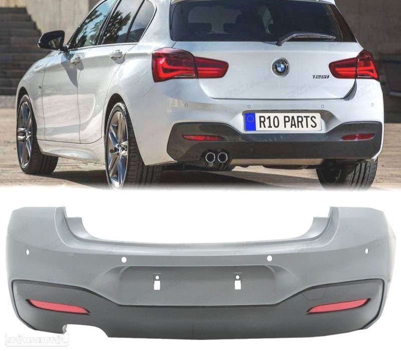 PARA-CHOQUES TRASEIRO BMW F20 F21 LCI LOOK M TECH 15- PDC - 1