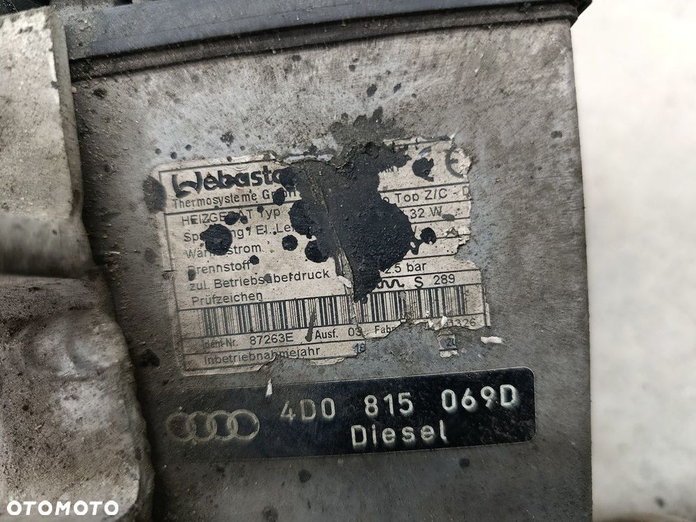 WEBASTO AUDI A8 D2 4D0815069D  12V 32W WEBASTO 2.5 TDI - 9