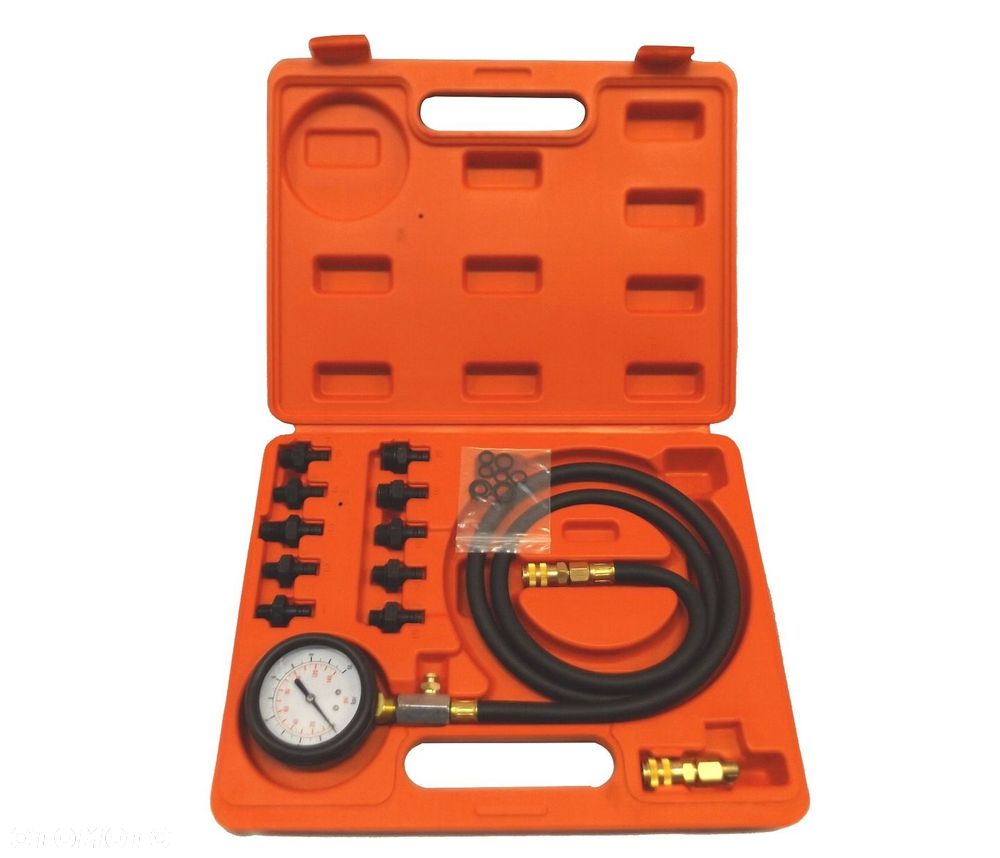 Manometr Tester Miernik Ciśnienia Olej Wąż 1.2m 140 PSI 10 Bar LT-C16 MAGMA - 1
