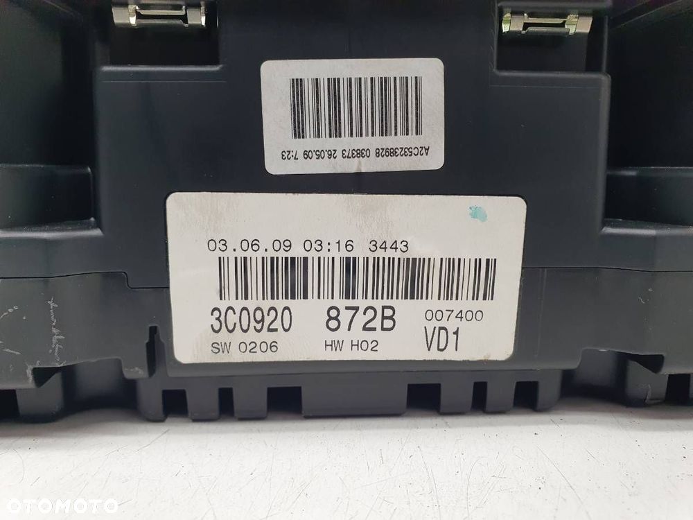 LICZNIK ZEGARY 2.0 TDI VW PASSAT B6 EU 3C0920872B - 5