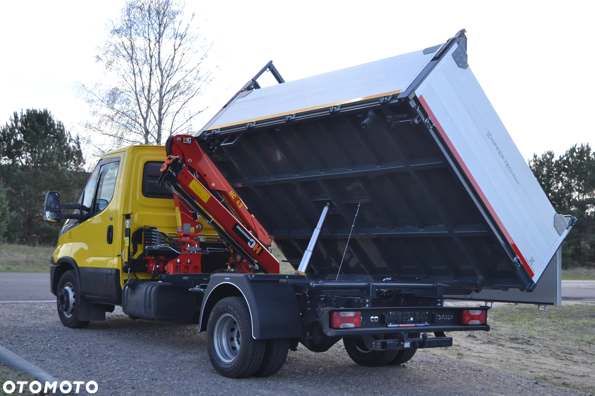 Iveco Daily 72-180 72C18 Nowy 3-stronny WYWROT Żuraw HDS Dźwig HC 45A2 Fassi Palfinger HMF Kiper Wywrotka - 6