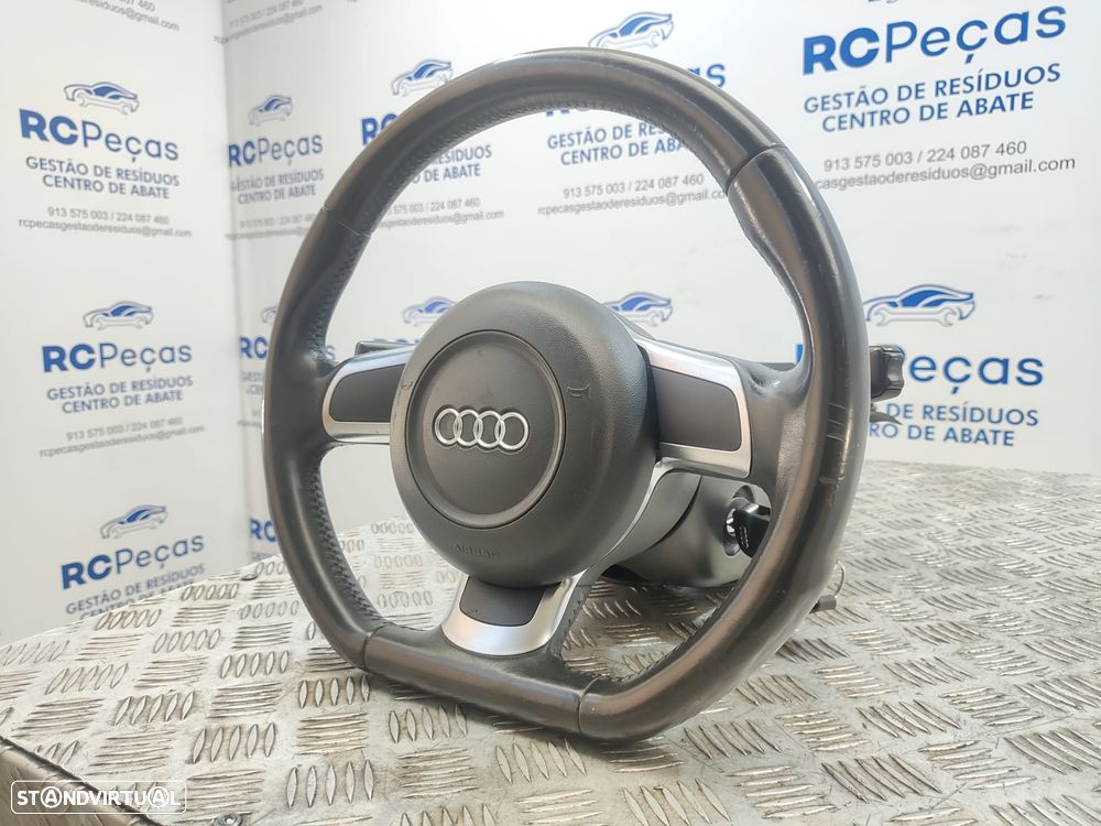 Volante Completo Flat Bottom Em Pele Audi TT 8J - 4