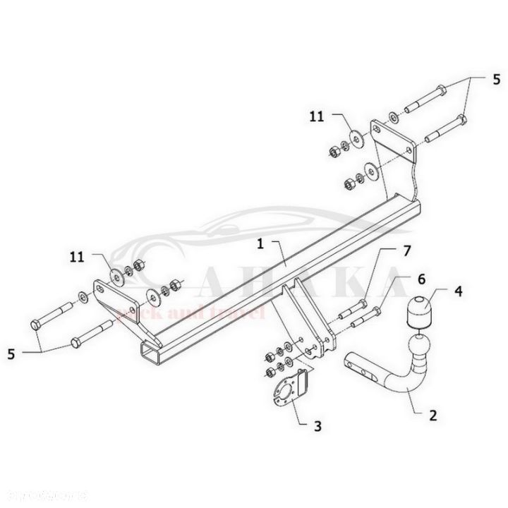 Hak Holowniczy Odkręcany Do Dodge Caliber 2006-2011 - 4