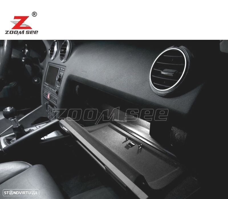 KIT COMPLETO DE 16 LÂMPADAS LED INTERIOR PARA AUDI A3 S3 8 P 2006 -2013 - 3