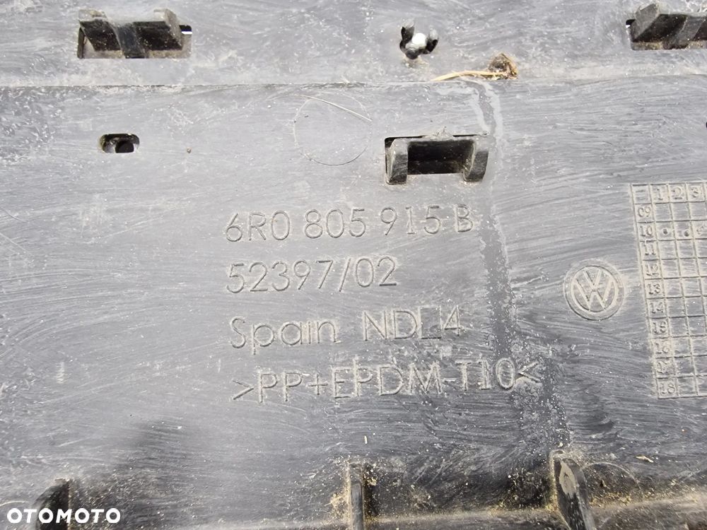 VW POLO V 6R0 R-LINE 09-12 OSŁONA / DOKŁADKA POD ZDERZAK / SPOJLER ZDERZAKA PRZEDNIEGO PRZÓD, NR 6R0805915B , NR AUKCJI OSŁ757 - 6