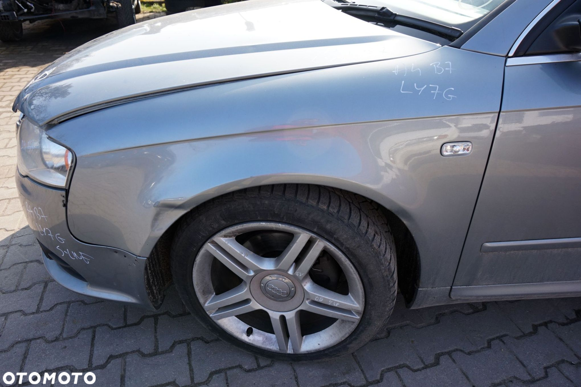 MASKA ZDERZAK BŁOTNIKI LAMPY A4 B7 LY7G  AUDI 2004-2008 SREBRNY PRZÓD KOMPLETNY - 9