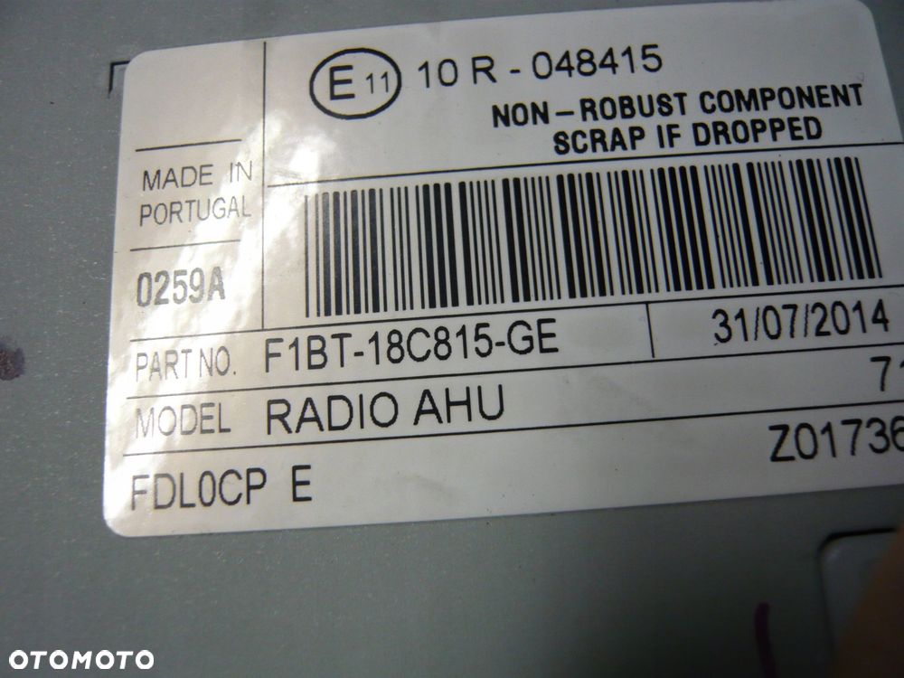 radio cd f1bt-18c815-ge ford focus mk3 - 2