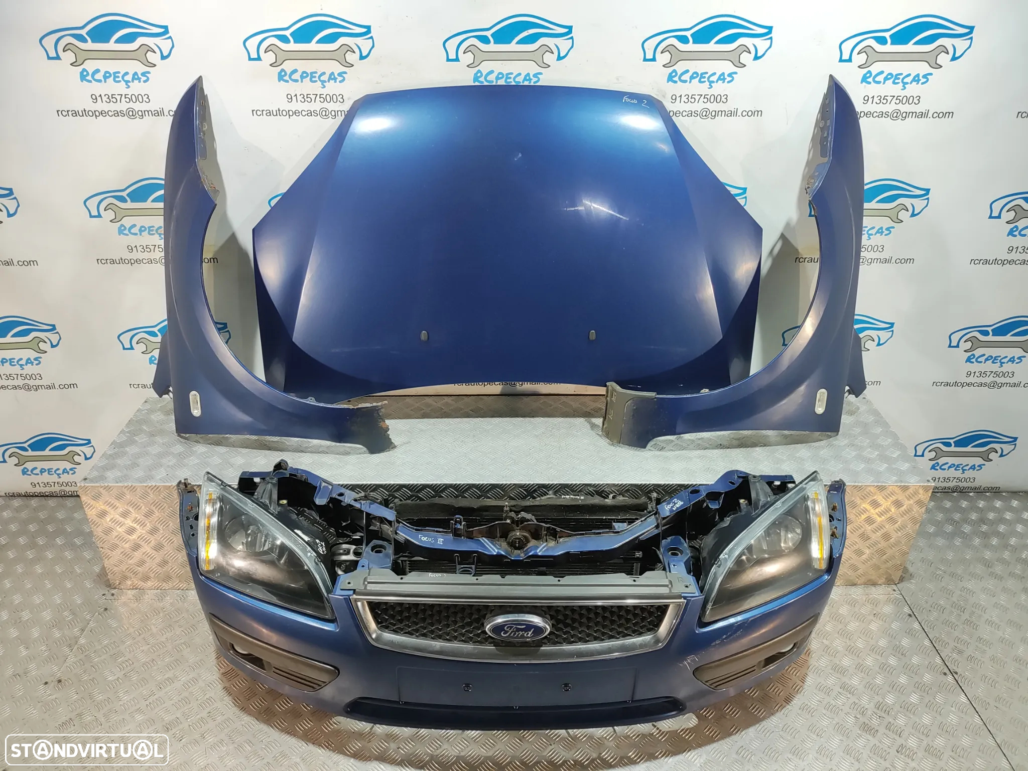 FRENTE COMPLETA FORD FOCUS 2 II MK2 FASE 1 CAPOT PARACHOQUES GUARDA-LAMAS OTICAS RADIADOR VENTILADOR FRENTE FIBRA REFORÇO - 22