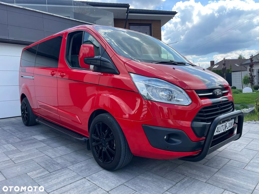 Ford TRANSIT CUSTOM LONG L2H1 Klima Navi Kamera Grzane Fotele 2xDrzwi Boczne Skóry Dubel Kabina 6os. Tempomat 2xPdc Rury - 33