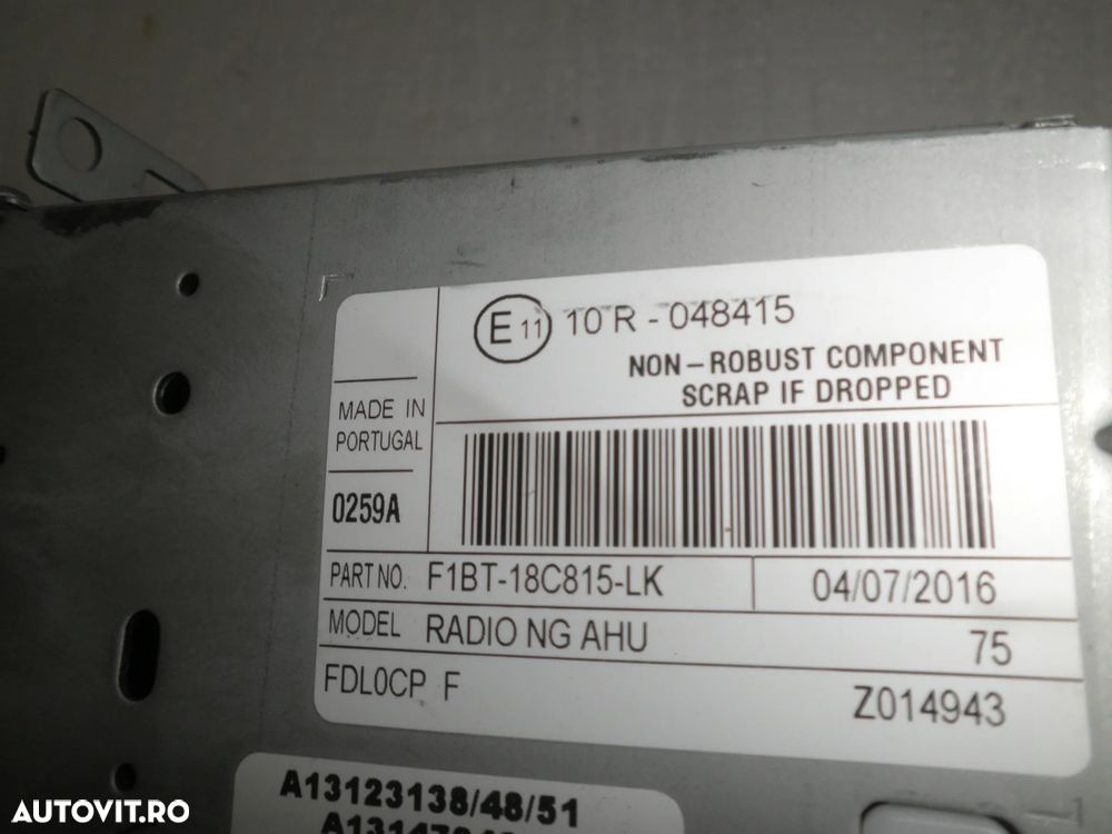 Unitate radio Ford Focus 3 F1BT-18C815-LK - 3
