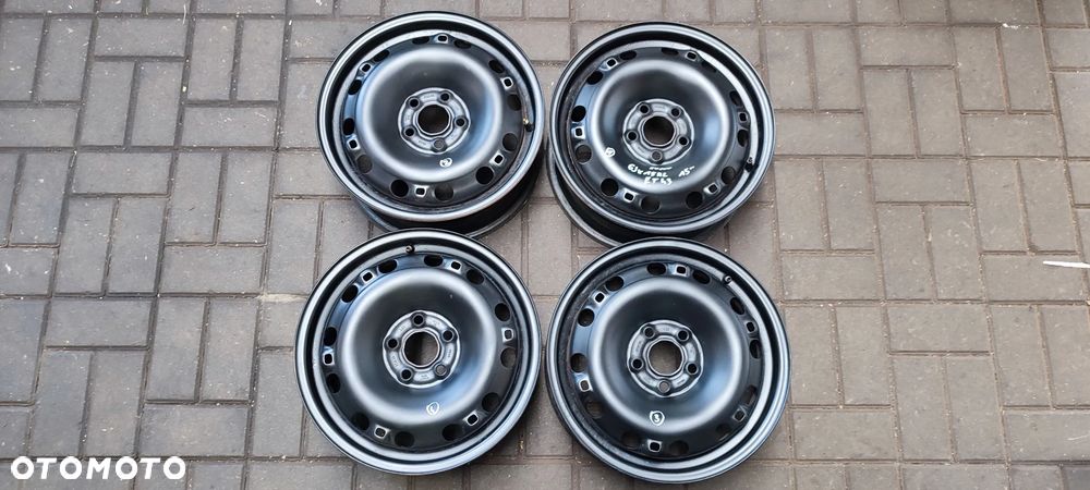 FELGI STALOWE 5x100 6Jx15 CALI ET43 SEAT SKODA VW AUDI 6Q0601027M ROOMSTER FABIA III POLO 6R 9N A1 SEAT IBIZA 6J KOMPLET 4 SZTUKI - 1