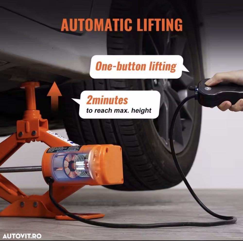 Cric Electric Auto Autoturism 3T Tone 12V Bricheta/Baterie Clesti - 3