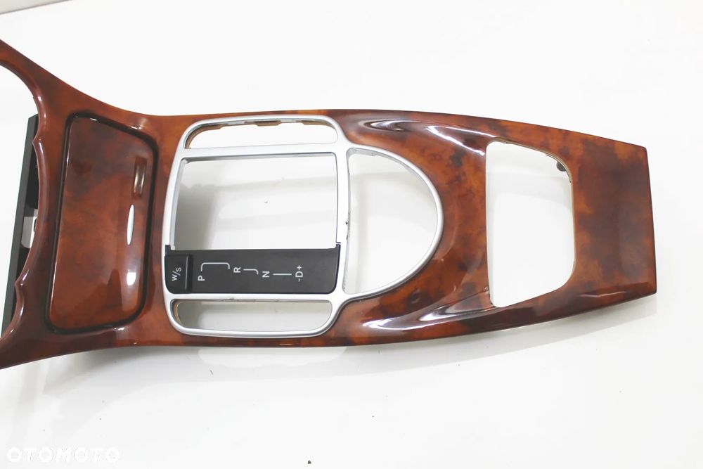 Ramka konsola środkowa popielniczka drewno dekor stan BDB OE Mercedes SL R230 W230 - 18