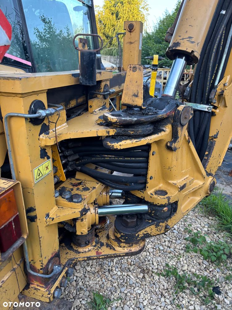Caterpillar CAT 428D 2005r 4x4 koparko ładowarka teleskop widły rekin - 25