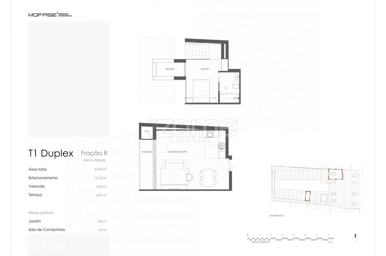 Penthouse T1 Duplex com Terraço e Varanda a Poente, a 5min do Porto - Grande imagem: 5/15