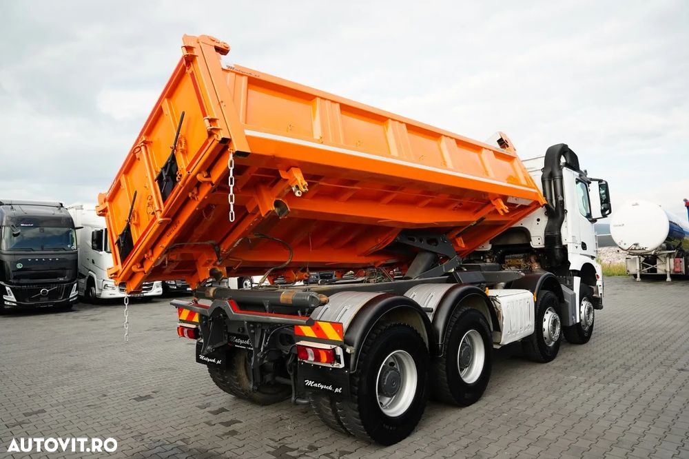Mercedes-Benz AROCS 3243 / 8x4 / BASCUNĂ CU 2 LATE / MEILLER / BASCUNĂ HIDRAULICĂ / BORDMATIC / AUTOMATĂ / EURO 6 - 10