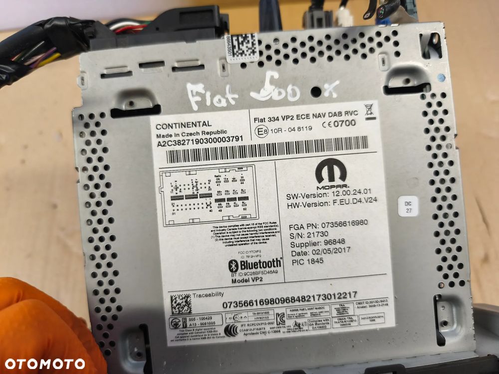 RADIO NAWIGACJA GPS WYŚWIETLACZ TABLET 07356616980 FIAT 500X 500 X - 4