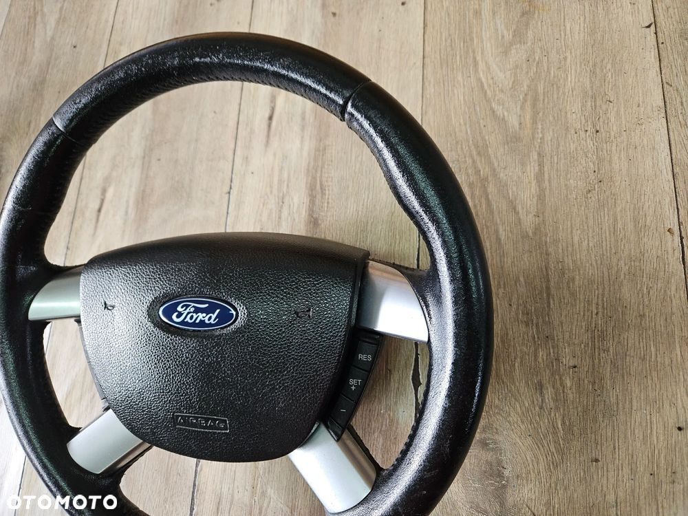 Kierownica airbag skórzana multifunkcja Ford Focus CMax Mk1 2004r - 3