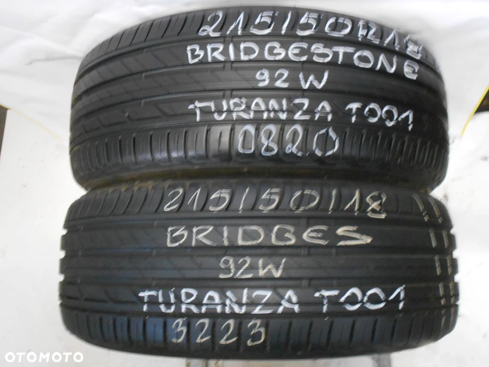 OPONY 215/50R18 BRIDGESTONE TURANZA T001 DOT 3223 / 0820  7.5MM - 1
