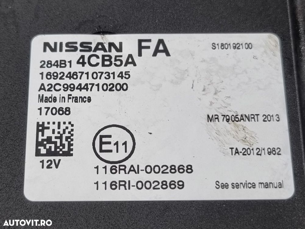 Modul Nissan Qashqai J11 2013 - 2017 (1510) 284B14CB5A - 3