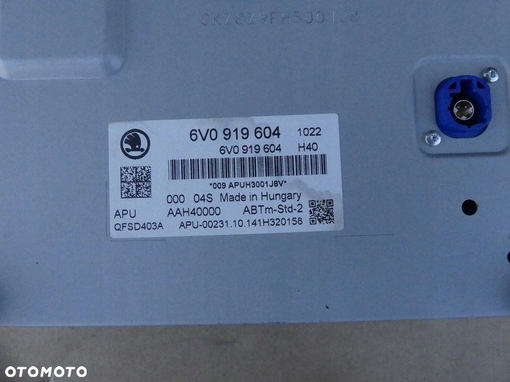 dw skoda fabia 3 radio wyświetlacz 6v0919604 - 5