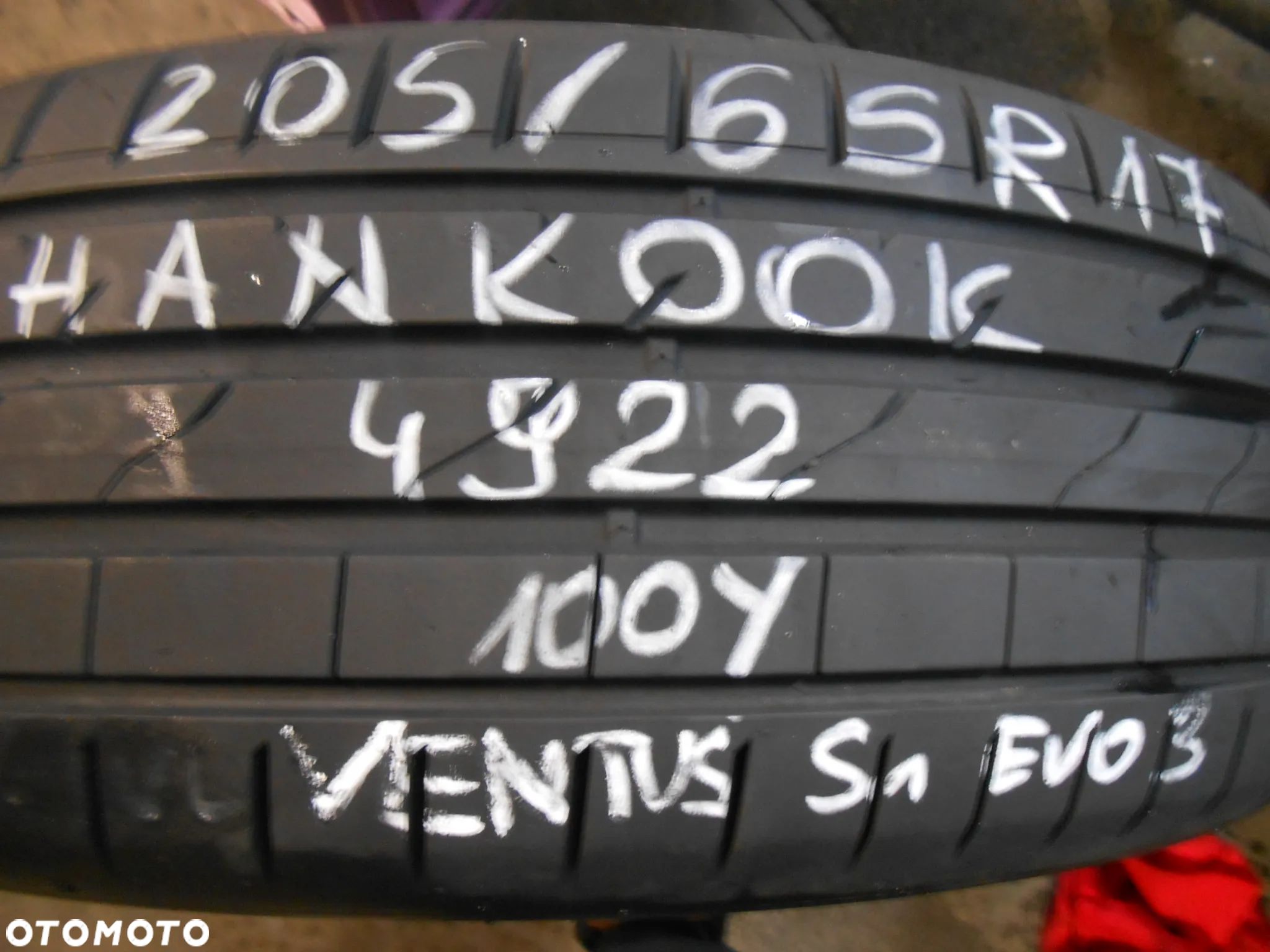 OPONA POJEDYNKA 205/65R17 HANKOOK VENTUS S1 EVO3 DOT 4922 6.9MM - 1