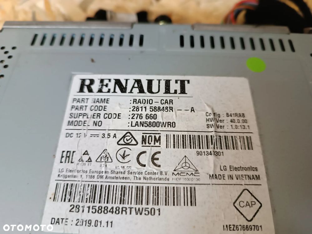 RADIO NAWIGACJA RAMKA DACIA DUSTER  LODGY DOKKER 281158848R + KOD - 4
