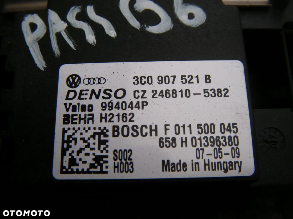 vw passat b6  rezystor ogrzewania 3c0907521b - 2