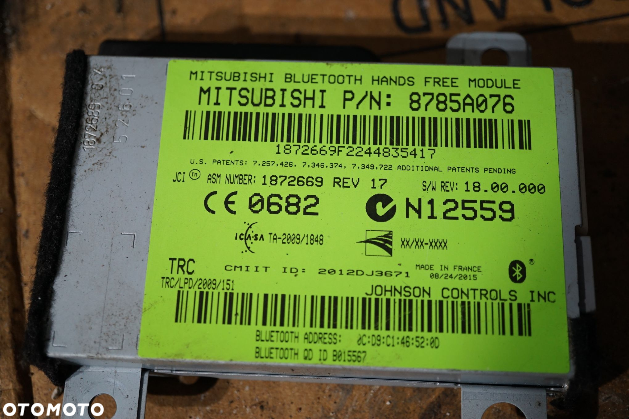 MODUŁ STEROWNIK OUTLANDER III GF LIFT 2.2 DI-D 8785A076 BLUETOOTH MITSUBISHI 2015-2018 - 3