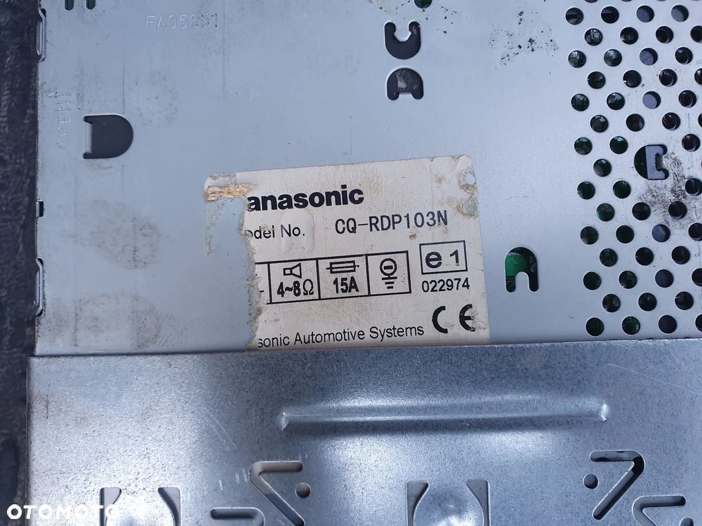 RADIO CD Panasonic CQ-RDP103N - 3
