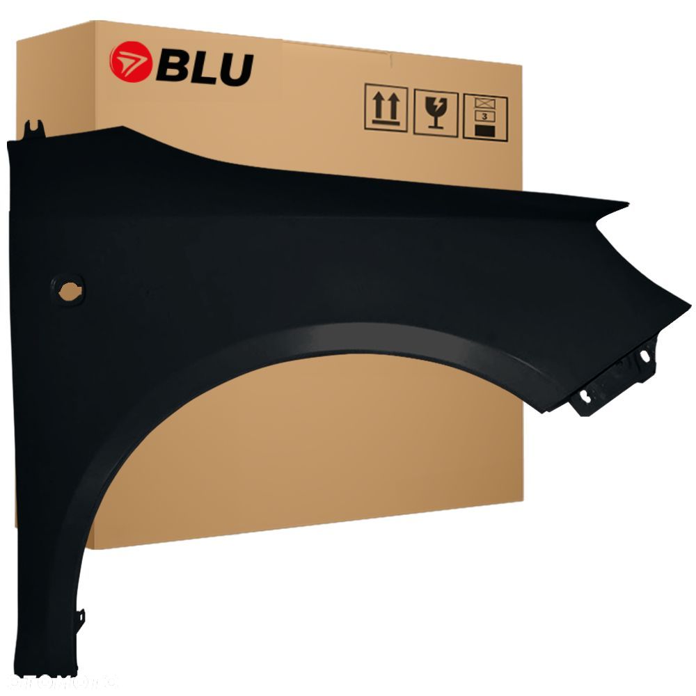 BLU Błotnik SKODA FABIA II 2 5J ROOMSTER LF9R prawy czarny 07-15 przód SchwarzMagie - 1