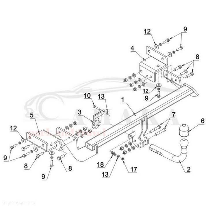 Hak Holowniczy Odkręcany Do Kia Cee'd Sw Kombi 2012-2018 - 2
