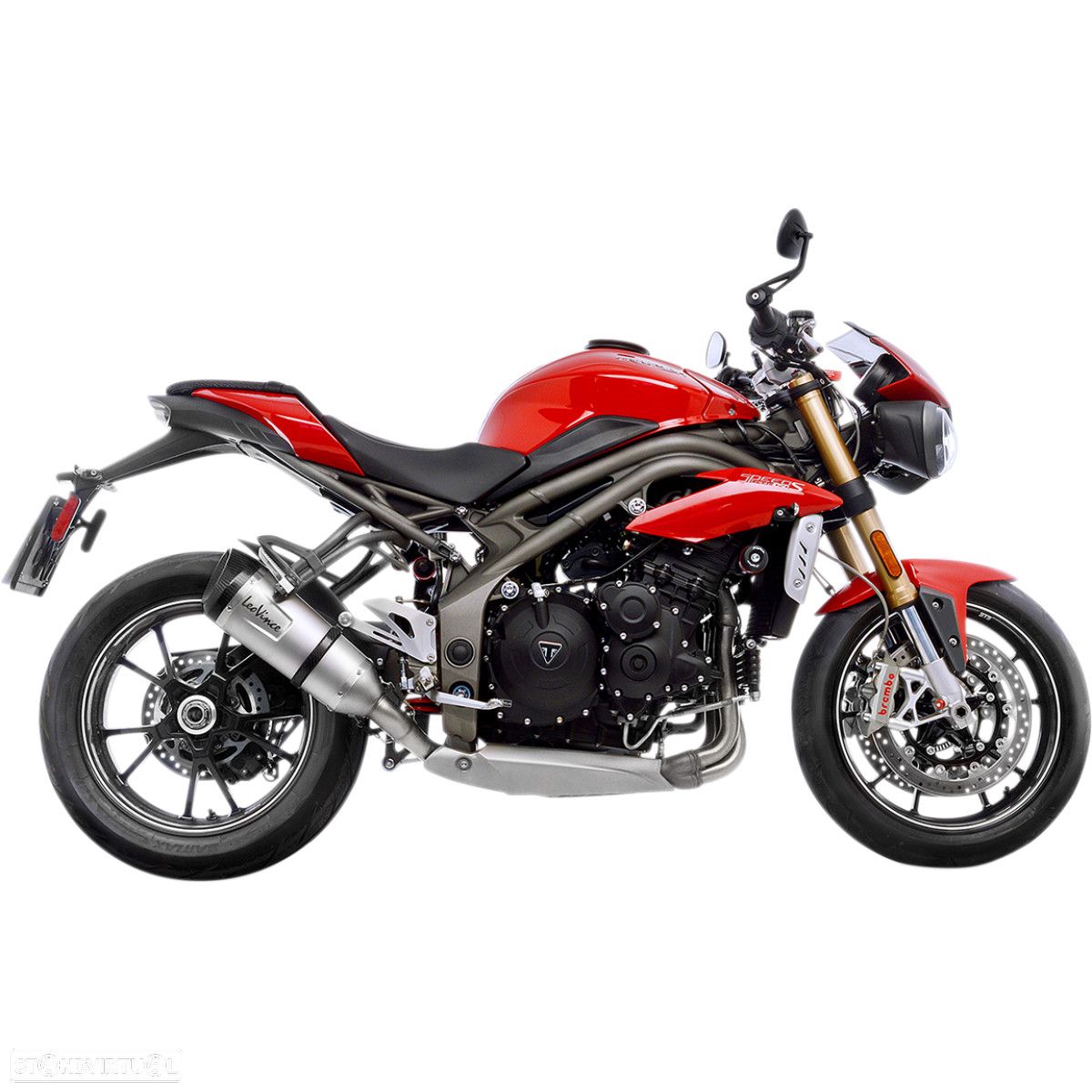 ponteira escape leovince triumph speed triple 1050 - 14237s - 1
