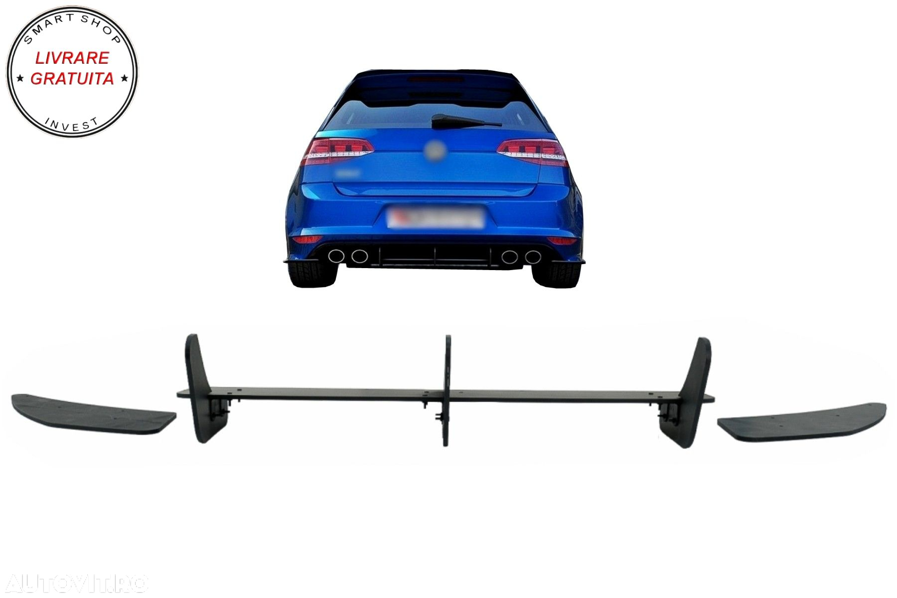 Extensie Difuzor Bara Spate VW Golf 7 VII R (2013-2016)- livrare gratuita - 12