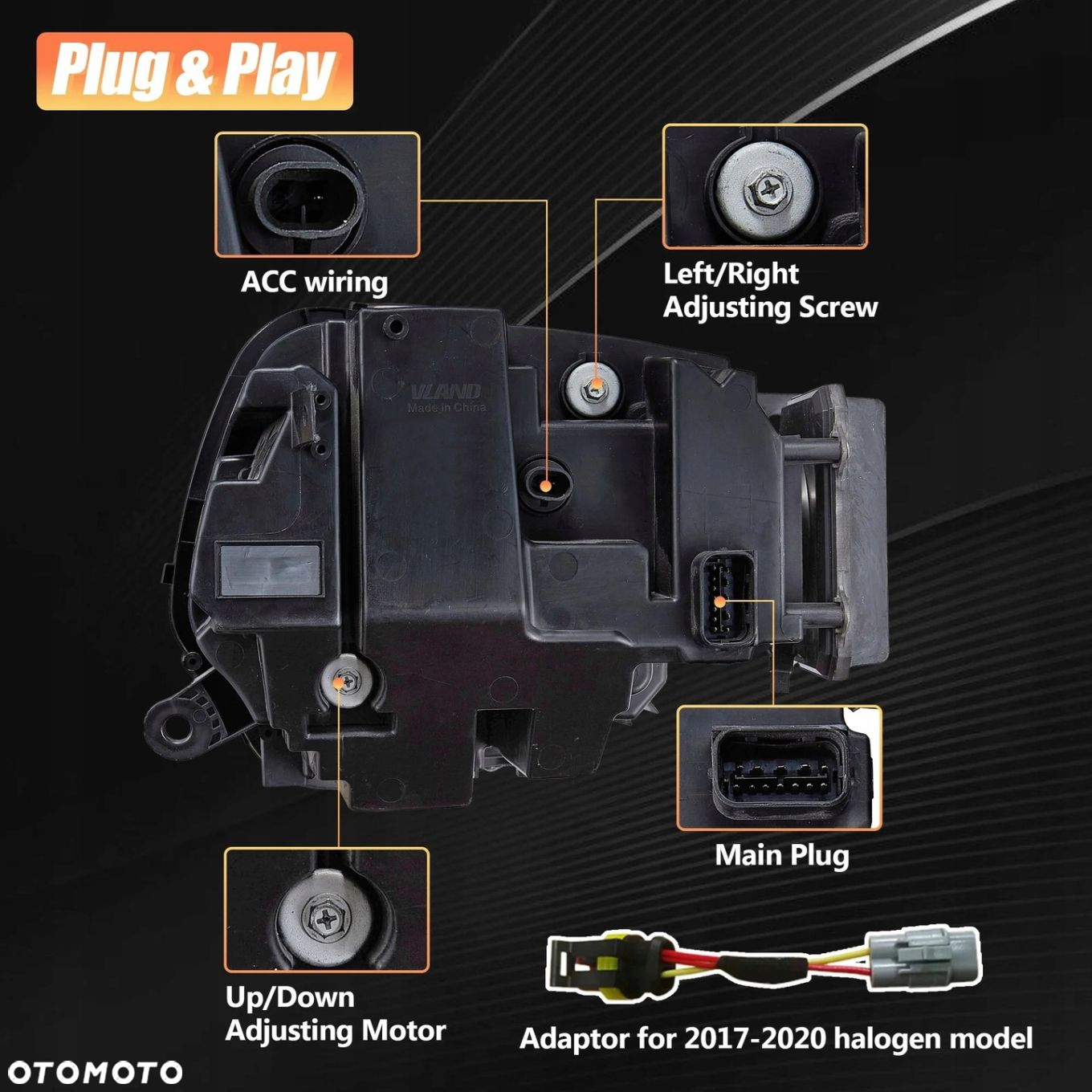 Reflektory Lampy kpl Full Led Diodowe Black Matrix Mini Countryman II 2 f60 - 16