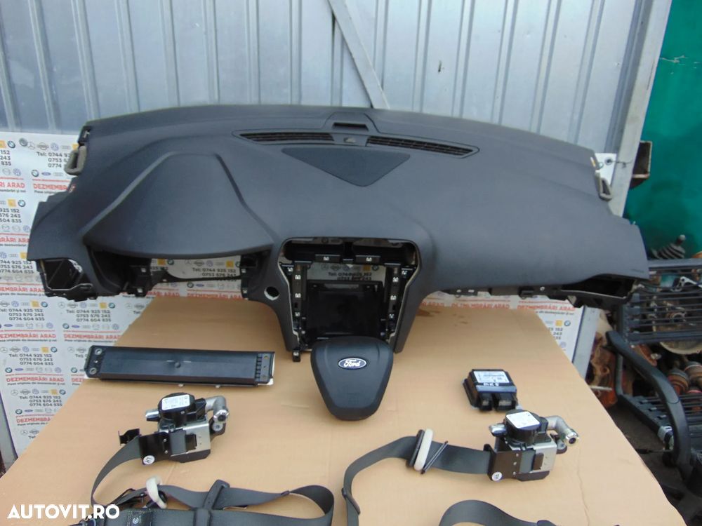 Plansa bord Ford Mondeo Mk5 an 2014-2022 airbag sofer pasager genunchi centuri fata stanga dreapta modul airbag-uri - 3