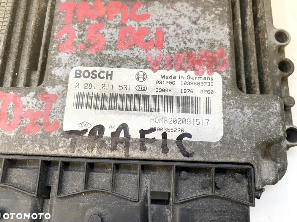 TRAFIC VIVARO PRIMASTAR 2.5 DCI KOMPUTER STEROWNIK SILNIKA 0281011531 - 2