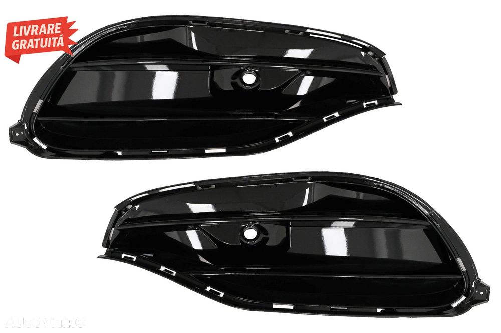 Grile Laterale Bara Fata Negru Lucios Mercedes CLA W117 C117 Facelift (2016-2018) - livrare gratuita - 2