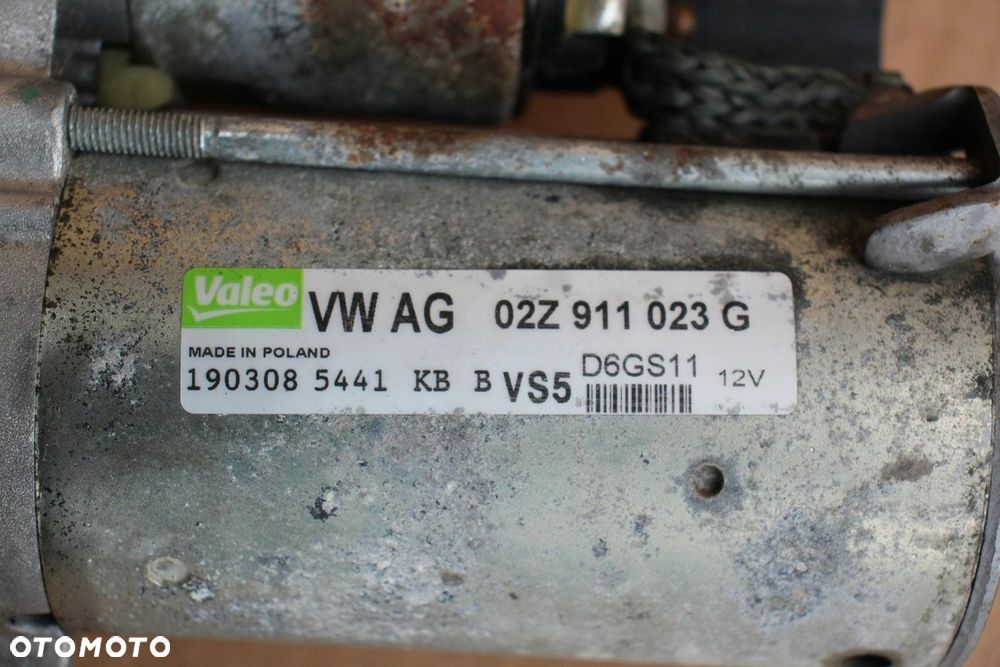 Rozrusznik VW AUDI SEAT SKODA 1.4 TFSI CAXA 02Z911023G (1178) VALEO - 3