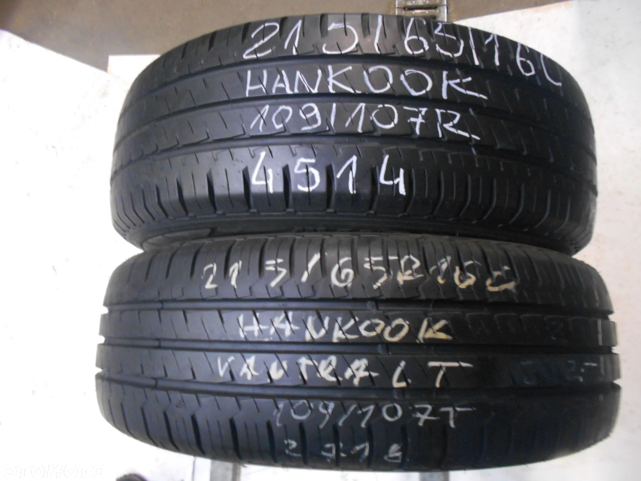 OPONY  215/65R16C HANKOOK VANTRA LT DOT 2716 / 4514  10MM - 1