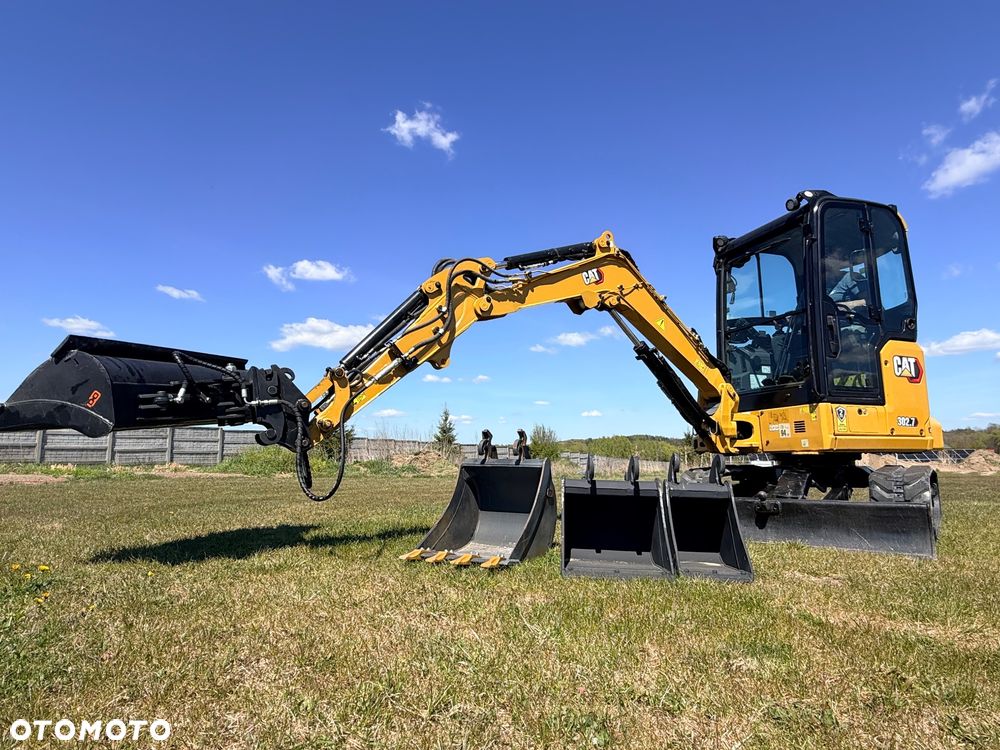 Caterpillar Minikoparka Cat 302.7 3xłyżki Skarpowa hydrL\P dodatkowe linie hydrauliczne szybkozłącze Gąsienice jak Nowe WIDŁY WIERTNICA za dopłatą - 21