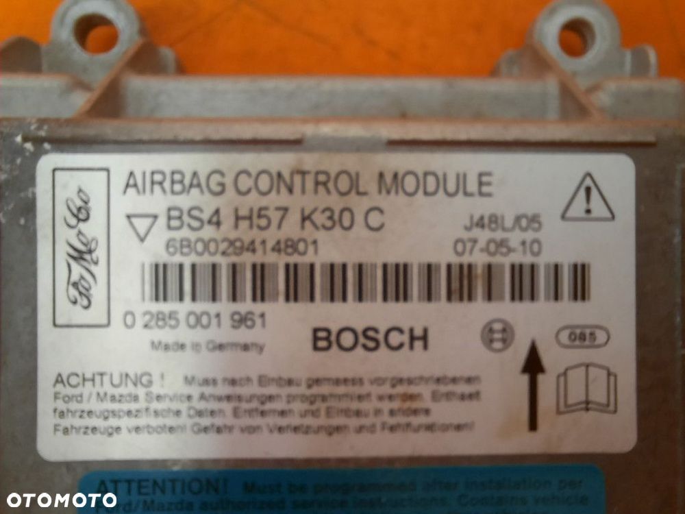 MAZDA  III 3 06-09 1.6 CITD MODUŁ AIRBAG STEROWNIK PODUSZEK 0285001961 - 5