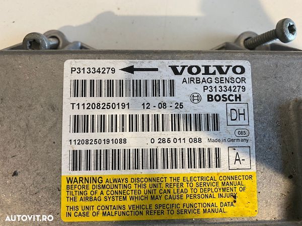 Calculator airbag SRS Volvo S60 V60 XC60 S80 XC70 V70 31334279 - 3