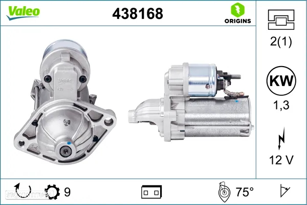 Motor de arranque Opel Corsa Fiat Grand Punto Lancia Musa 1.3 Cdti Multijet Jtd 438168 - 2
