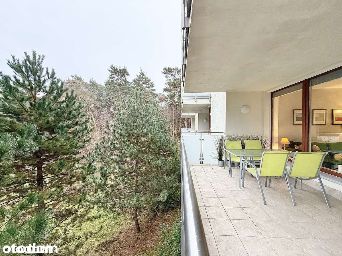 Apartament przy plaży z widokiem na las | AQUAMARINA | 43,5 m2