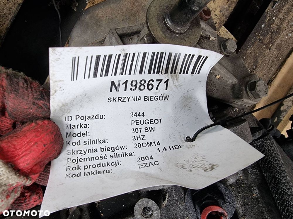SKRZYNIA BIEGÓW PEUGEOT 307 SW 20DM25 - 8