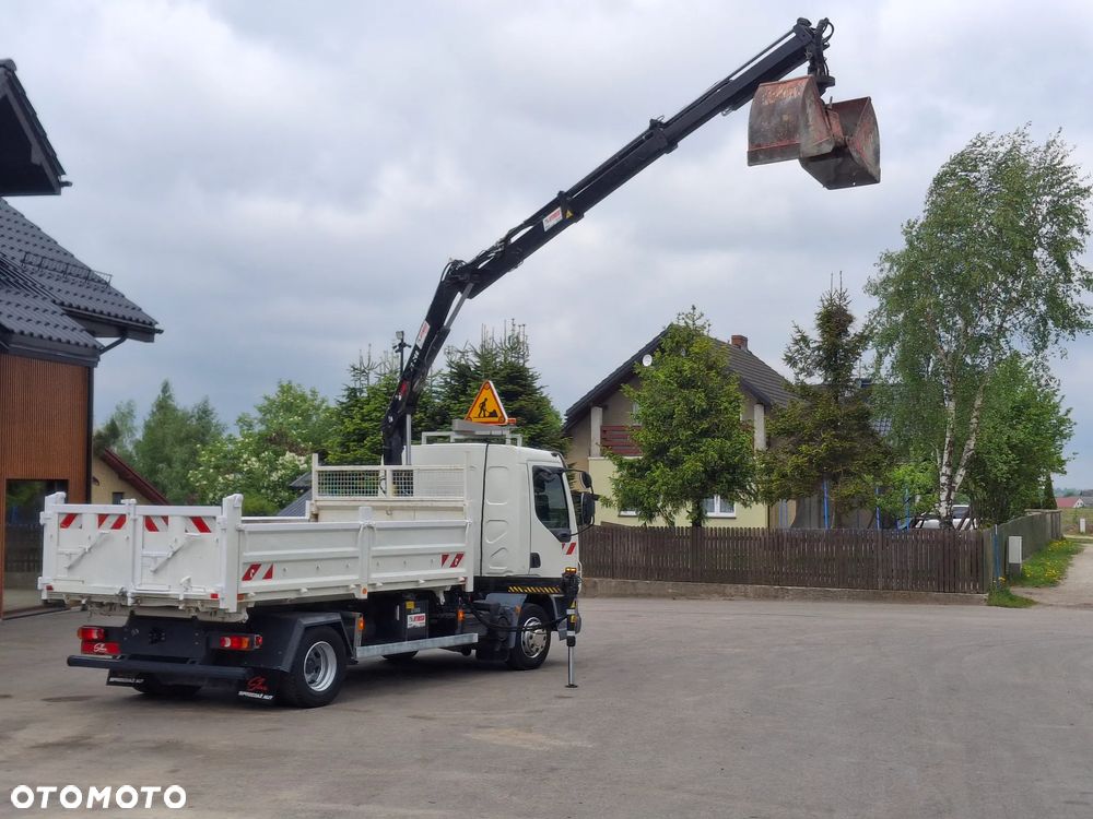 DAF LF 45.180 Wywrotka 3 Stronna + Hydroburta HDS HIAB Żuraw Dźwig Sterowanie Radiowe Łyżka Chwytak Obrotowy Dzielone Burty Hak Klimatyzacja Niski Przebieg Blokada Mostu Oświetlenie Ostrzegawcze - 31