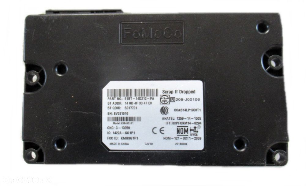 FORD FOCUS MK3 III LIFT MODUŁ STEROWNIK BLUETOOTH E1BT14D212PA - 3